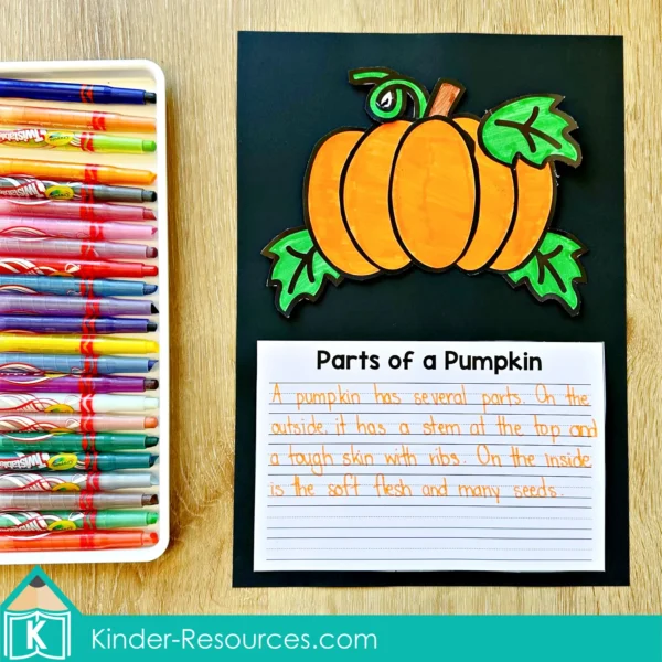 Thanksgiving Writing Prompts Craft Activity Parts of a Pumpkin
