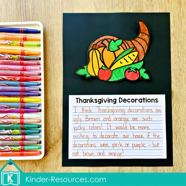 Thanksgiving Writing Prompts Craft Activity Thanksgiving Decorations