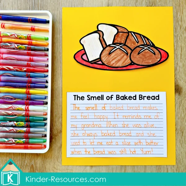 Thanksgiving Writing Prompts Craft Activity The Smell of Baked Bread