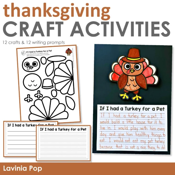 Thanksgiving Writing Prompts Craft Activity