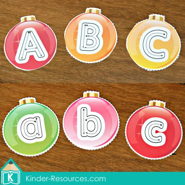 Christmas Preschool Centers Ornament Letters