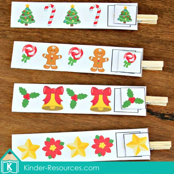 Christmas Preschool Centers Patterns
