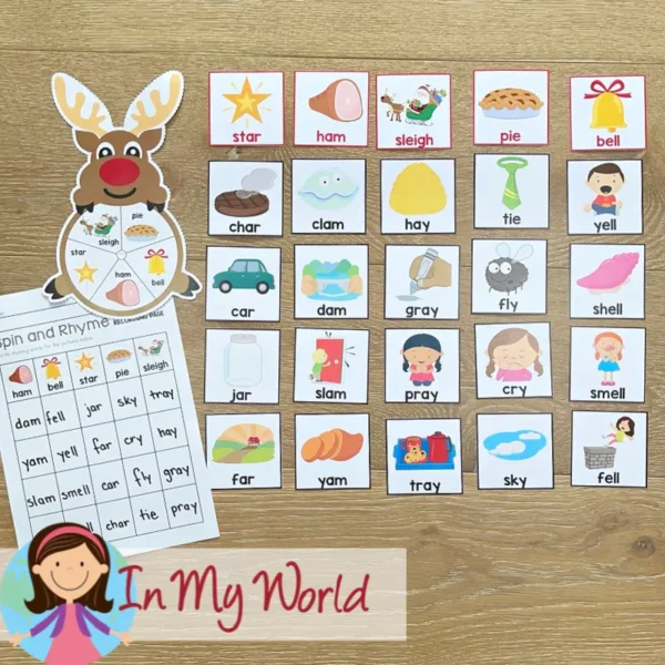 11 printable Christmas literacy center activities for Kindergarten | Morning Tubs | Bins. Rhyming.