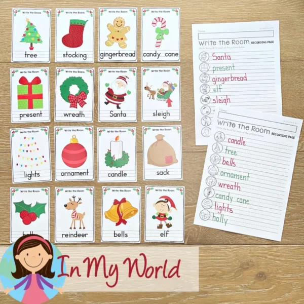 11 printable Christmas literacy center activities for Kindergarten | Morning Tubs | Bins. Write the Room.