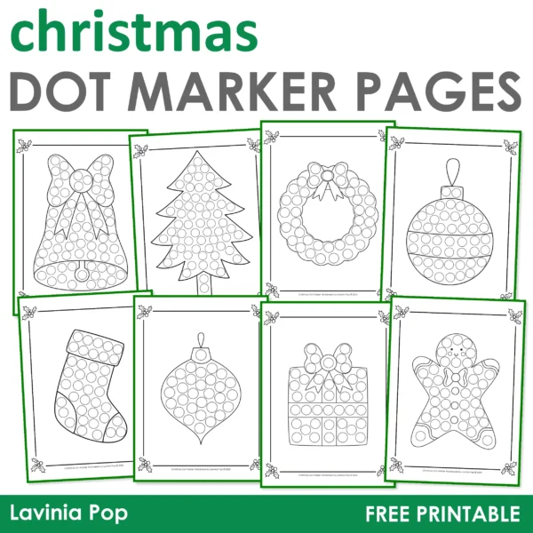Download the FREE printable Dot Marker | Do-A-Dot coloring pages to help your toddler and preschooler develop their fine motor skills.