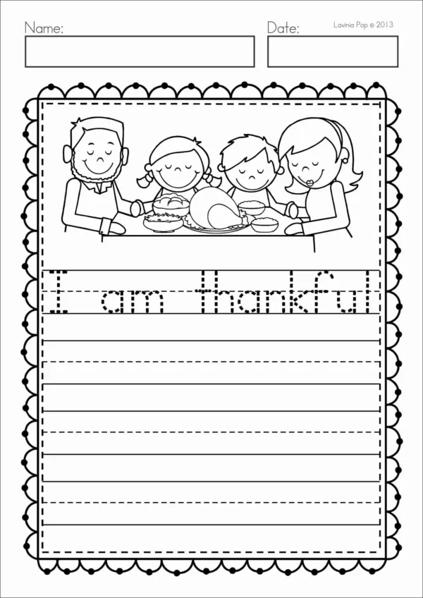 FREE Thanksgiving Flip Books Printable Readers with worksheets and writing prompt