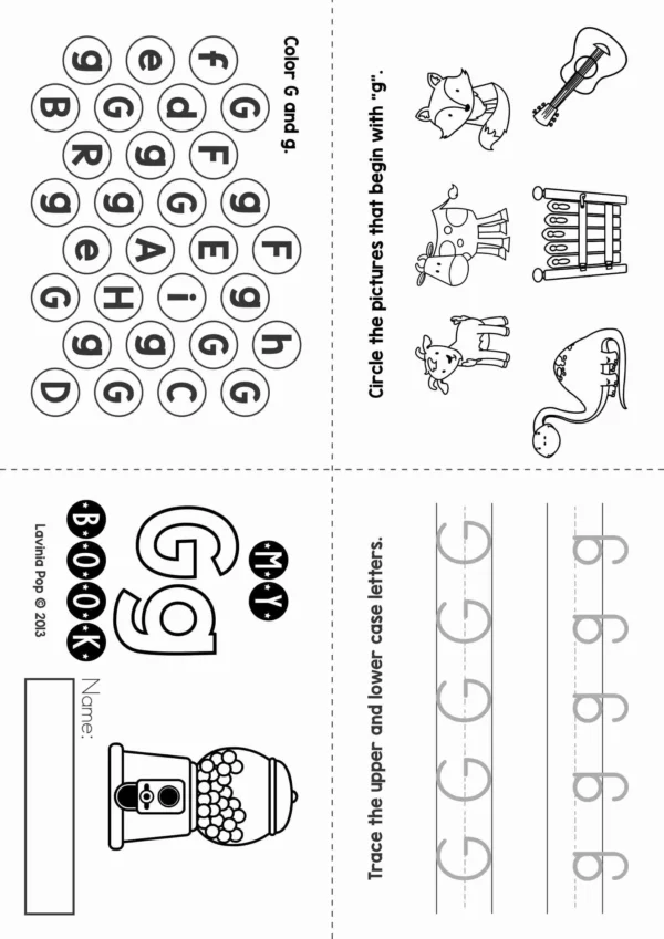 G Alphabet Phonics Letter of the Week Worksheets & Activities | Activity booklet