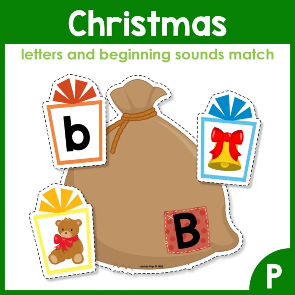 12 Christmas Center Activities for Preschool | Morning Tubs | Bins | Letter and Beginning Sounds