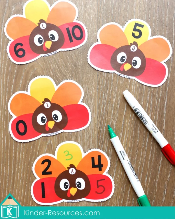 Thanksgiving Math Kindergarten Centers Numbers Before After Counting On