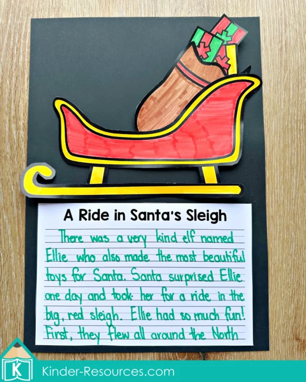Christmas Writing Prompt Craft Activity A Ride in Santa's Sleigh