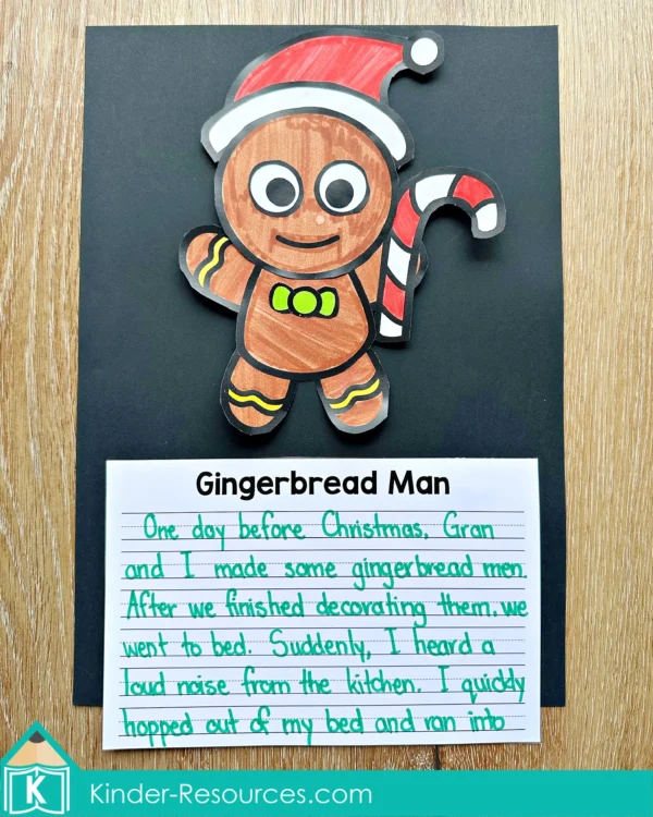 Christmas Writing Prompt Craft Activity Gingerbread Man