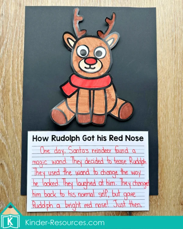 Christmas Writing Prompt Craft Activity How Rudolph got his Red Nose
