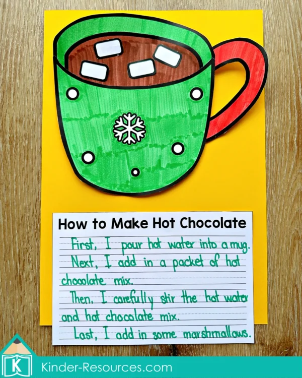 Christmas Writing Prompt Craft Activity How to Make Hot Chocolate
