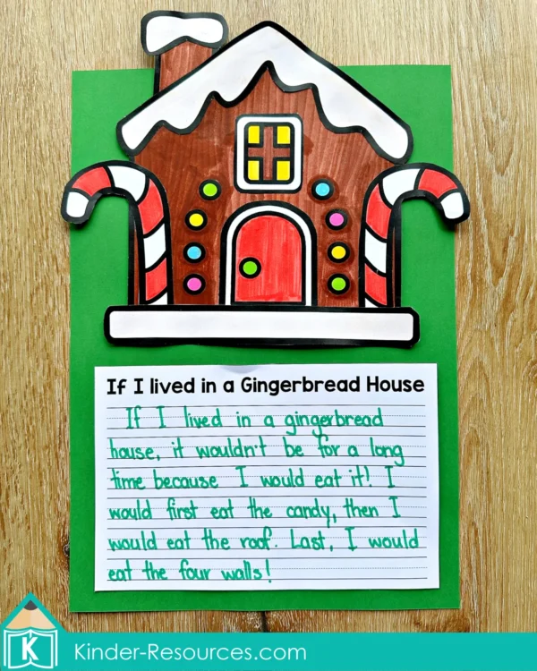 Christmas Writing Prompt Craft Activity If I lived in a Gingerbread House