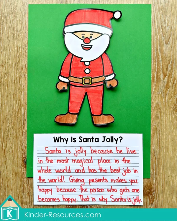 Christmas Writing Prompt Craft Activity Why is Santa Jolly
