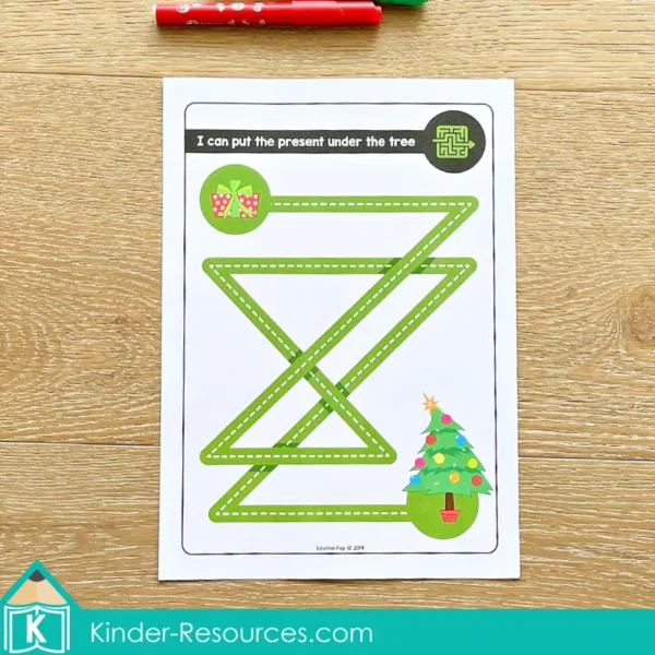 December Fine Motor Printable Activities Christmas Maze
