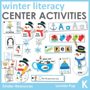 11 Winter Literacy Center Activities for Kindergarten | Morning Tubs | Bins