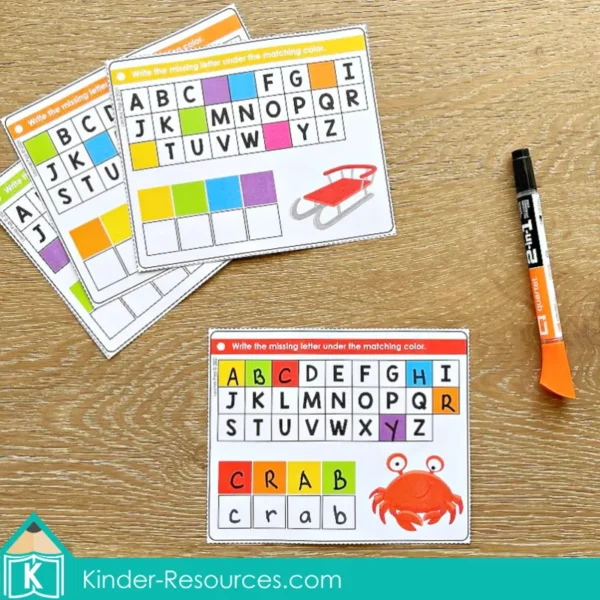 Kindergarten Morning Tubs Bins Alphabet Sequence Hidden Words