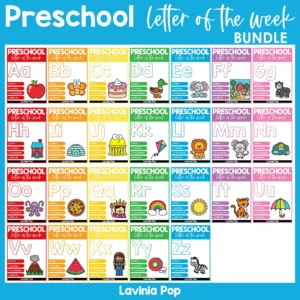 Preschool Alphabet Letter of the Week BUNDLE Worksheets | Activities | Centers