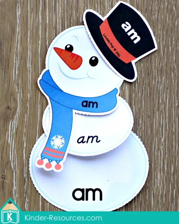 Printable Winter Literacy Kindergarten Centers Snowman Sight Words