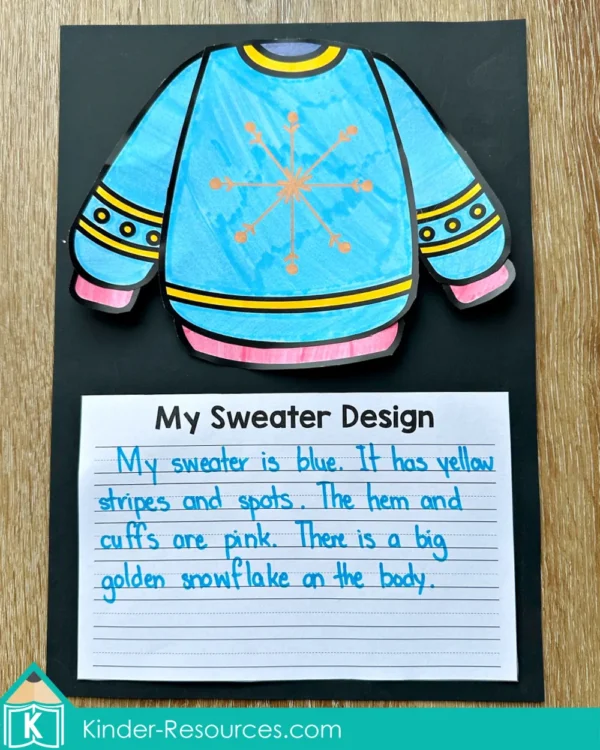 Winter Writing Craft Activity My Sweater Design