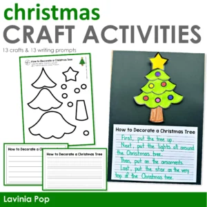 13 crafts and writing activities for Christmas that include a variety of writing styles.