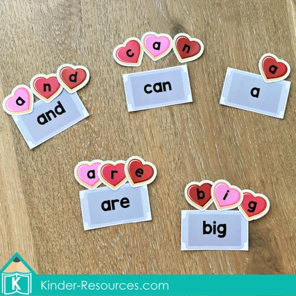 Printable Sight Word Activity for Valentine's Day. Spelling Cookies