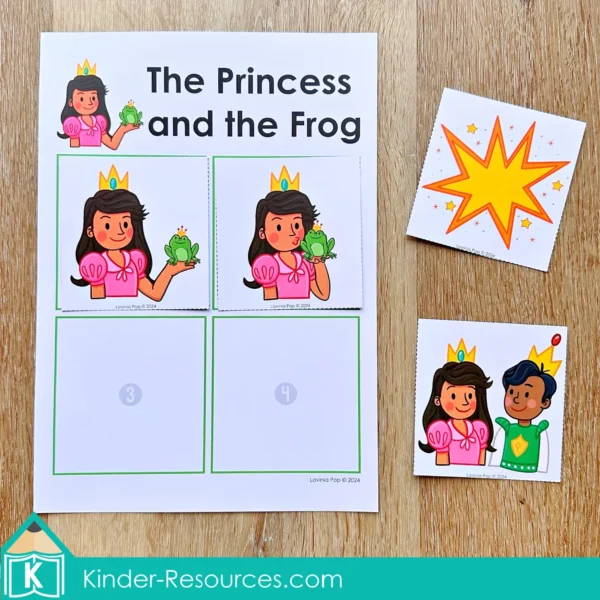 Fairy Tale Preschool Center Activities The Princess and the Frog Sequencing