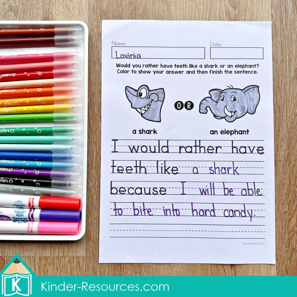 February Writing Journal Prompts. I would rather have teeth like a shark or an elephant because