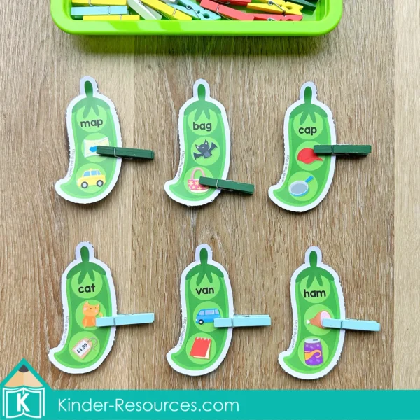 Food Preschool Centers Clip the Correct Picture to Match the CVC Word