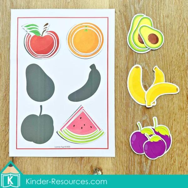Food Preschool Centers Order By Size Fruits