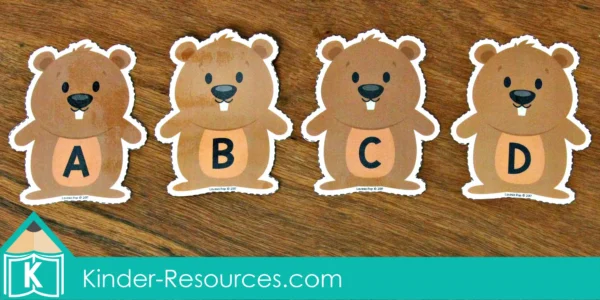 Groundhog Day Preschool Center Activity Alphabet Order