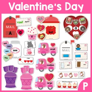 Valentine's Day Preschool Centers | 13 printable center activities