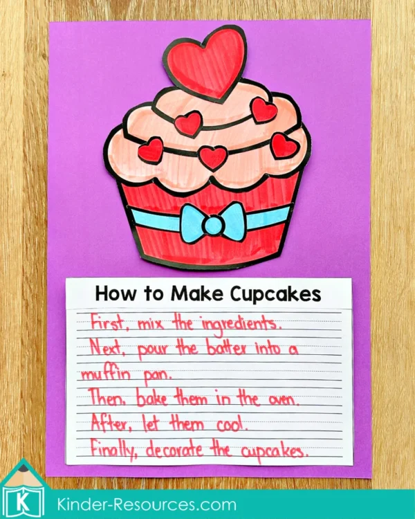 Valentine's Day Writing Craft Activity Craftivity. How to Make Cupcakes
