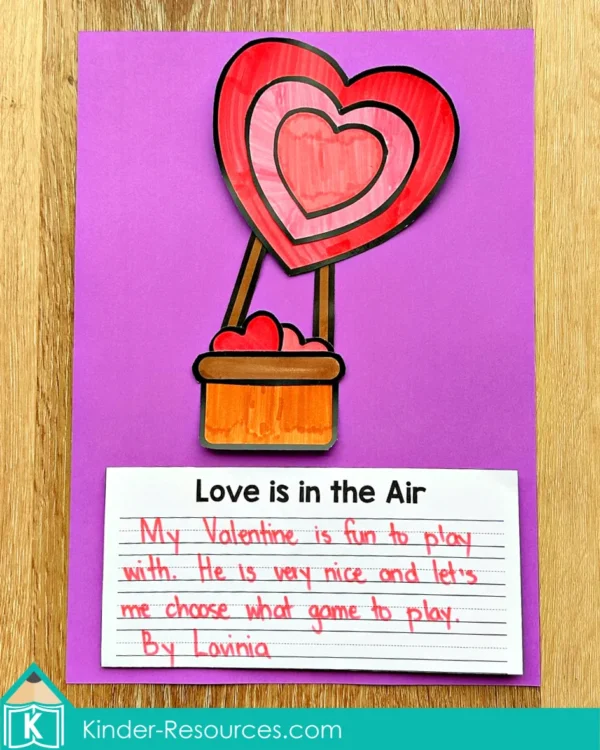 Valentine's Day Writing Craft Activity Craftivity. Love is in the Air