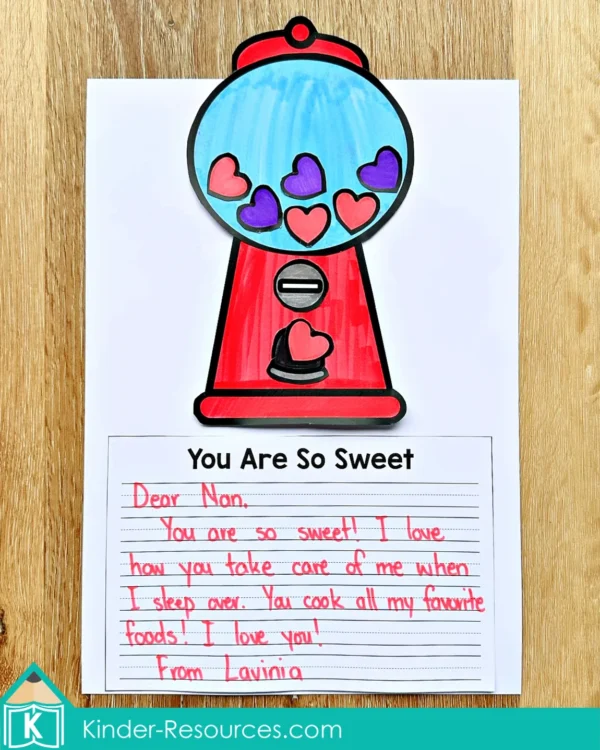 Valentine's Day Writing Craft Activity Craftivity. You Are So Sweet