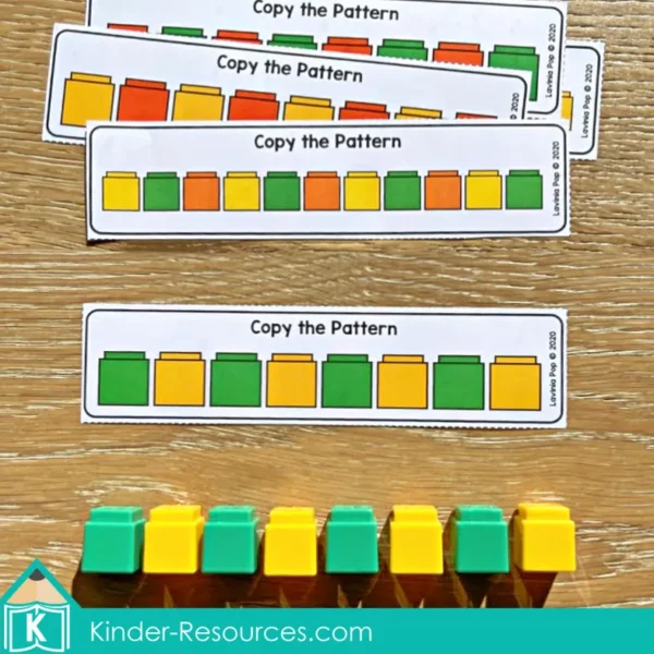 March Fine Motor Printable Activities. Pattern Task Cards