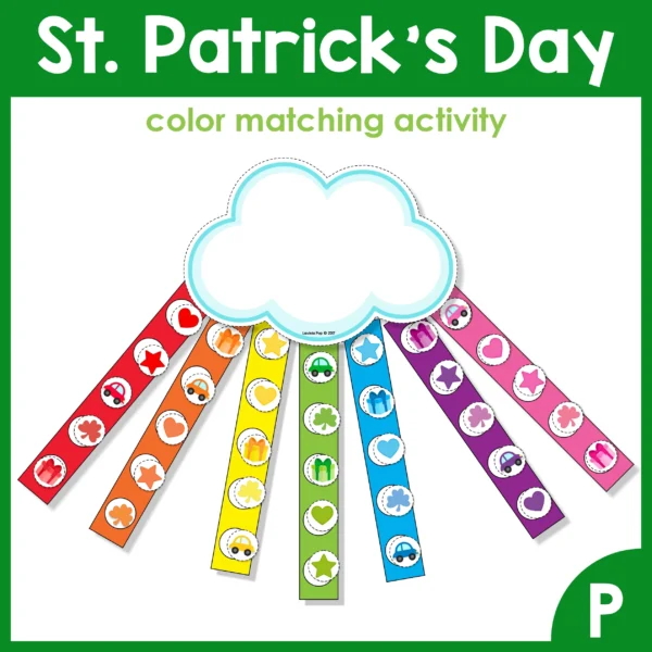 St Patrick's Day Preschool Center Activities Rainbow Color Match