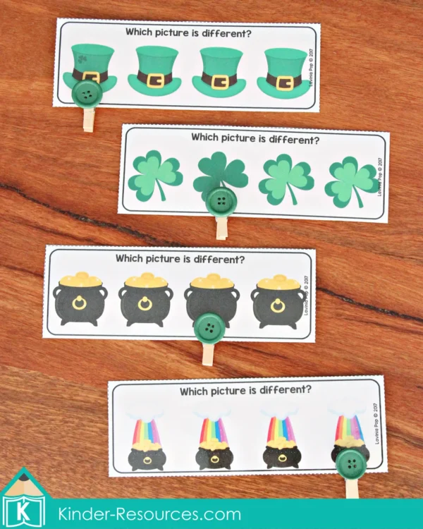 St Patrick's Day Preschool Center Activities Which Picture is Different