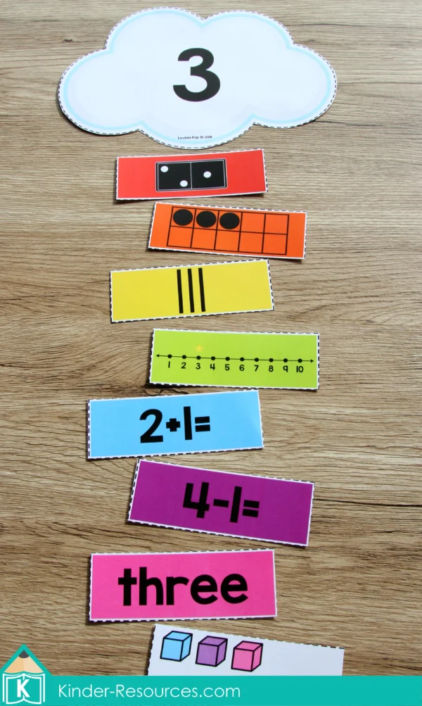 St. Patrick's Day Kindergarten Math Centers. Number Sense Rainbow 3