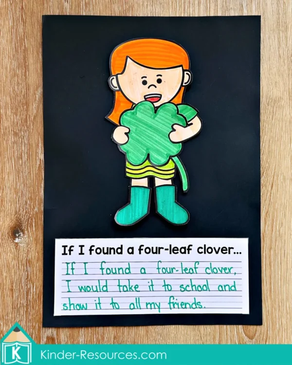 St. Patrick's Day Writing Craft Activity Craftivity. If I found a four-leaf clover
