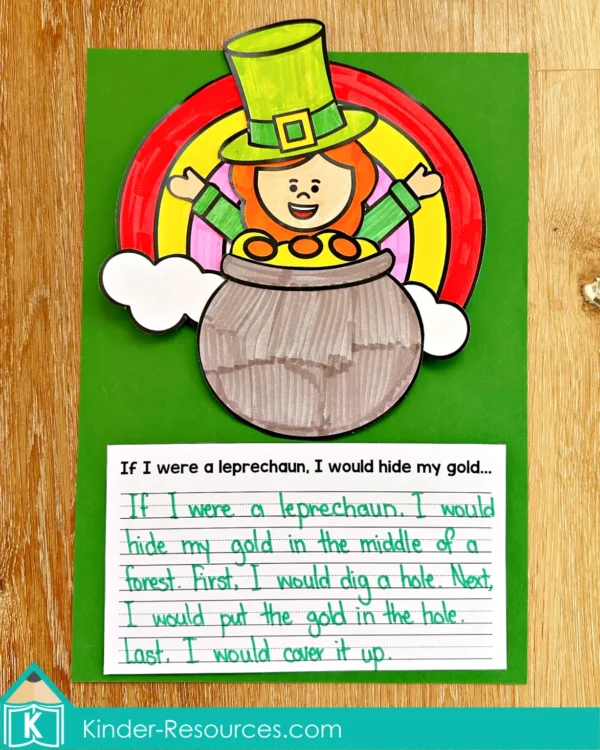 St. Patrick's Day Writing Craft Activity Craftivity. If I were a leprechaun, I would hide my gold...