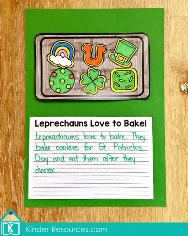 St. Patrick's Day Writing Craft Activity Craftivity. Leprechauns Love to Bake!