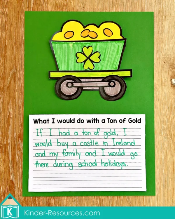 St. Patrick's Day Writing Craft Activity Craftivity. What I would fo with a Ton of Gold