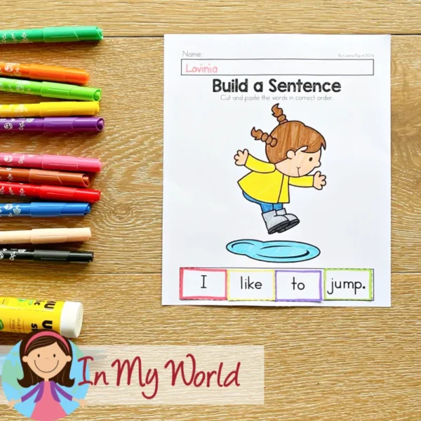 Preschool Spring Worksheets Build a Sentence