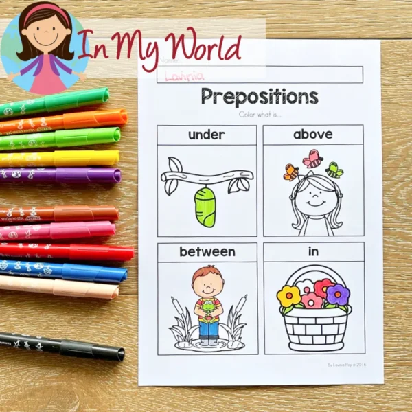 Preschool Spring Worksheets Prepositions