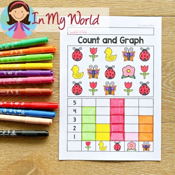 Preschool Spring Worksheets Count and Graph