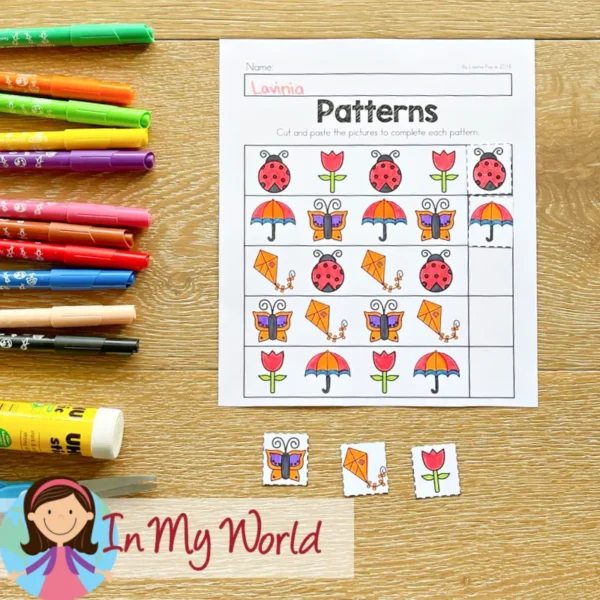 Preschool Spring Worksheets AB Patterns