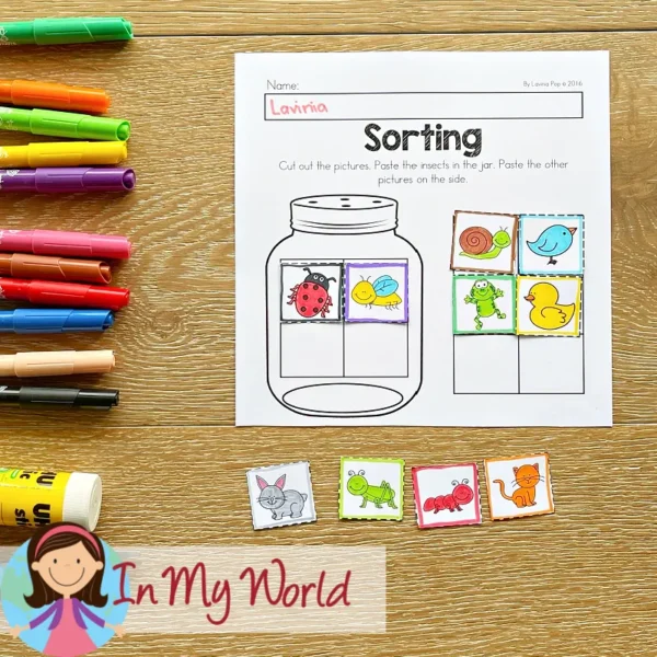 Preschool Spring Worksheets Sorting Insects