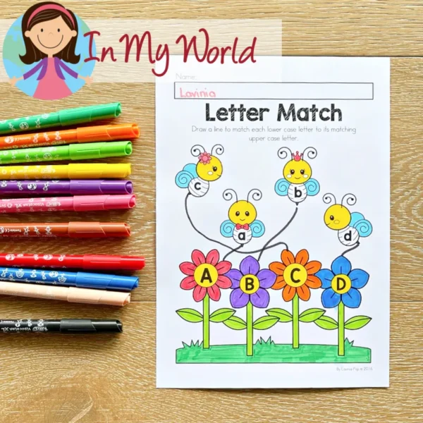 Preschool Spring Worksheets Upper and Lower Case Letter Match